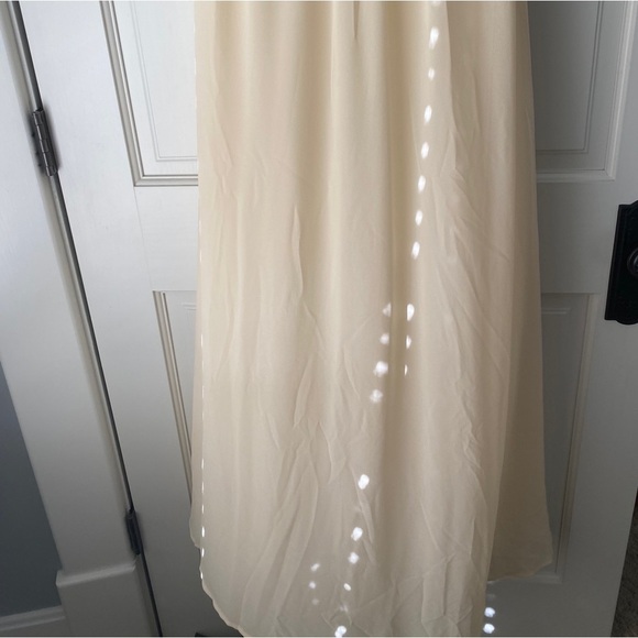 Lulu’s Ivory Dress - small - bridesmaid formal high neck halter top - Picture 5 of 8